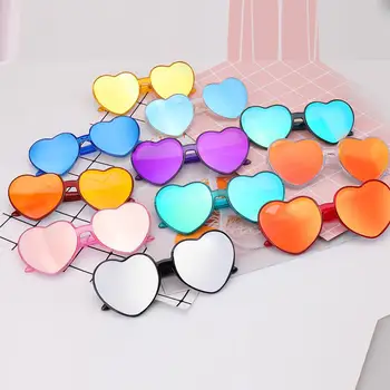 Модные солнцезащитные очки в форме сердца для женщин, солнцезащитные очки в форме сердца с защитой от UV400, очки для косплея на Хэллоуин, очки для вечеринок