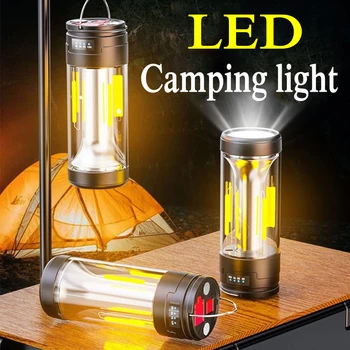 Светодиодный фонарь для кемпинга USB Перезаряжаемый фонарь для палатки Подвесные фонари Фонарик Аварийная сигнальная лампа Фонарь для кемпинга